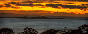 Bruny Island neck at sunset